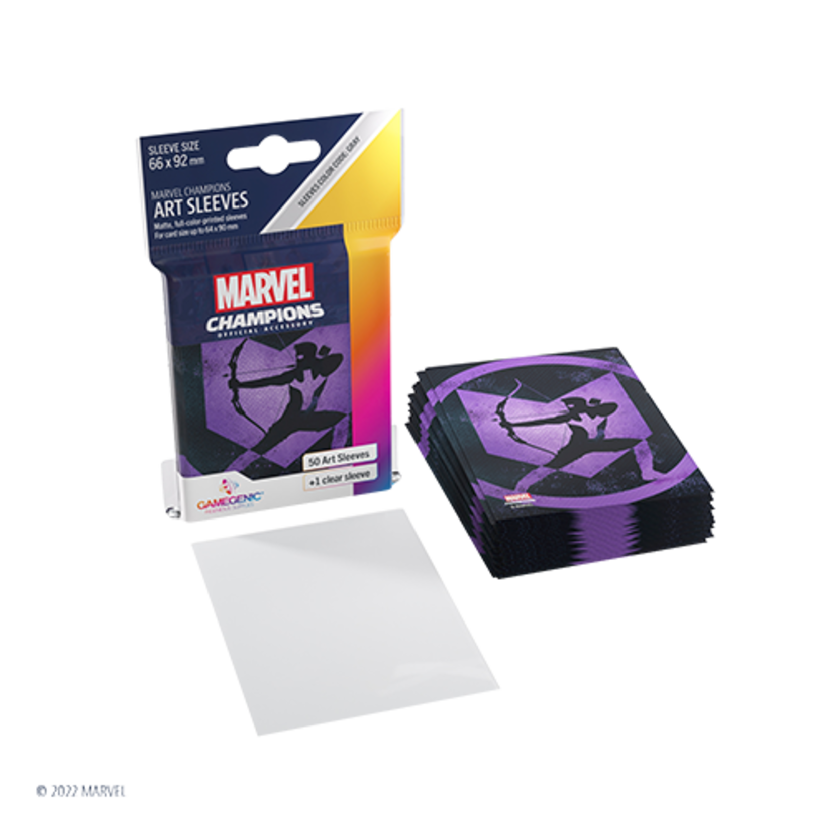 GAMEGENIC HAWKEYE MARVEL CHAMPIONS ART SLEEVES 50CT GRAY