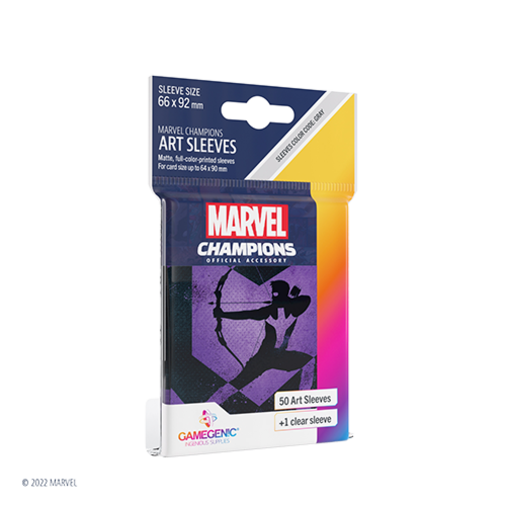 GAMEGENIC HAWKEYE MARVEL CHAMPIONS ART SLEEVES 50CT GRAY