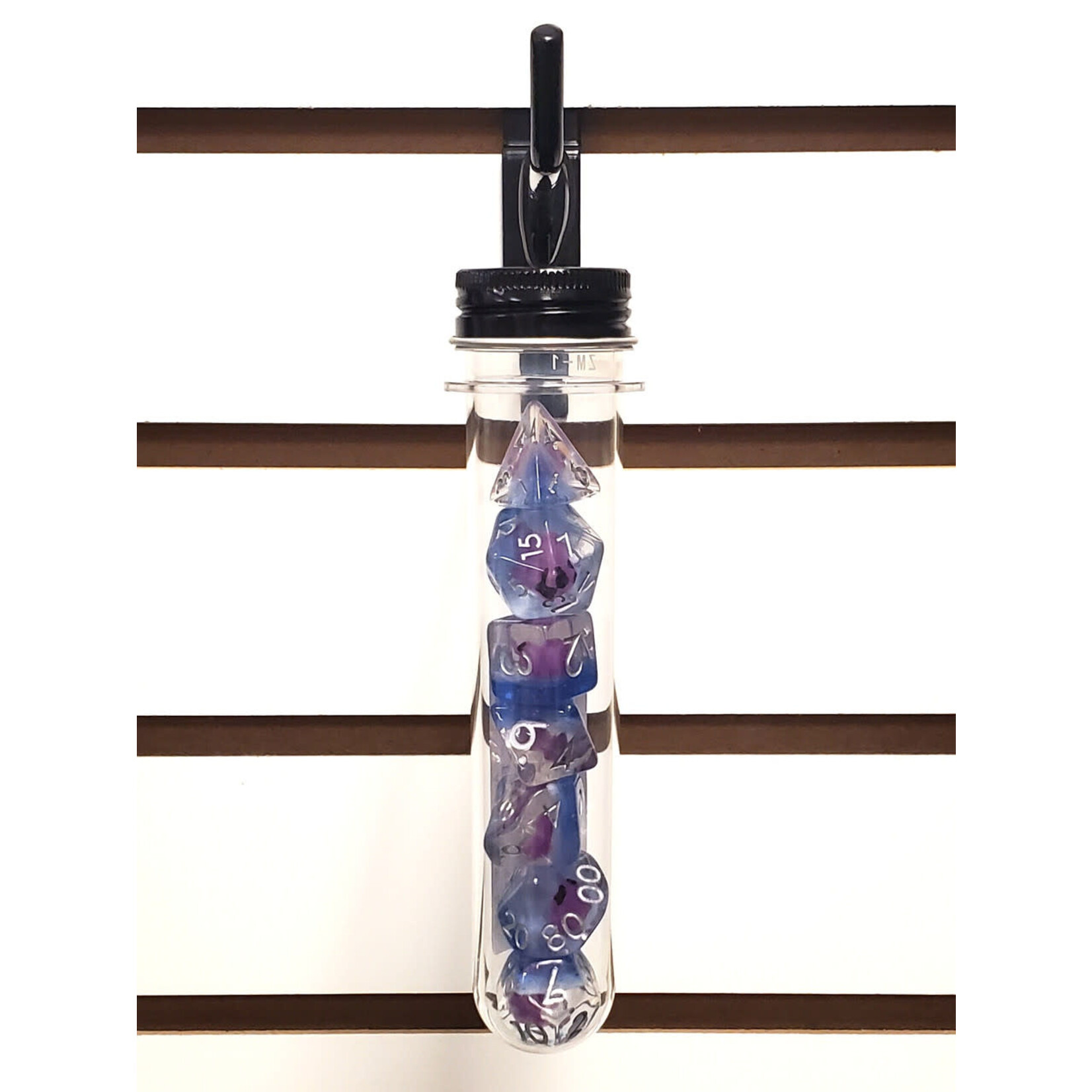 OLD SCHOOL DICE & ACCESSORIES ANIMAL KINGDOM BABY ELEPHANT PURPLE BLUE 7-DIE SET