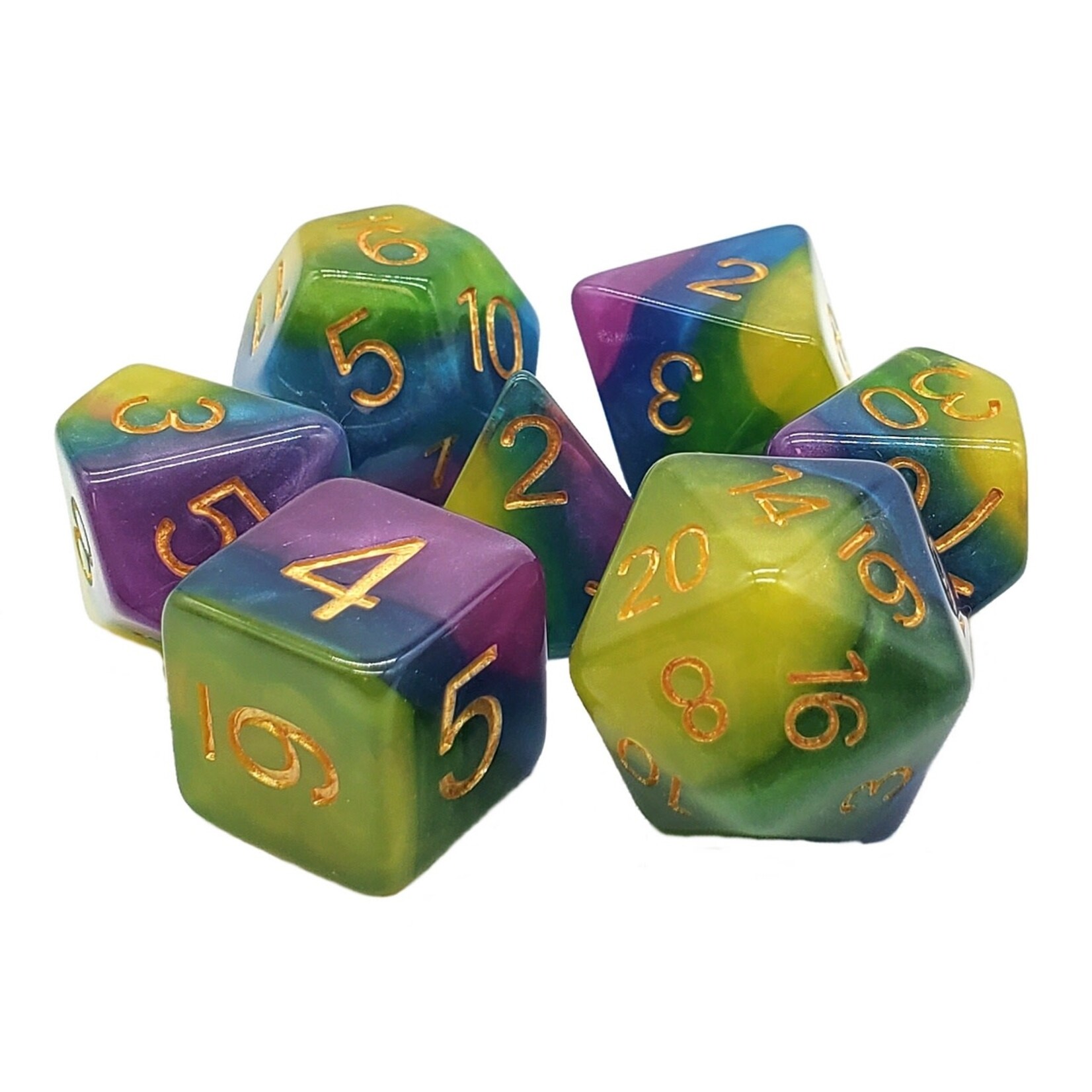 OLD SCHOOL DICE & ACCESSORIES GRADIENTS ROYAL WEDDING 7PC SET