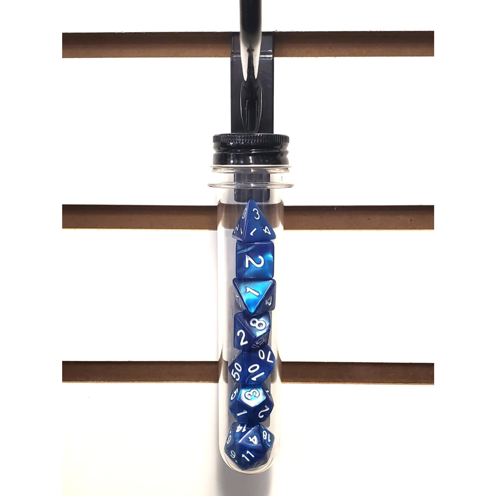 OLD SCHOOL DICE & ACCESSORIES PEARL DROP SHIMMER BLUE 7PC SET