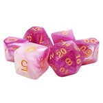 OLD SCHOOL DICE & ACCESSORIES GALAXY ACRYLIC 7PC SET FIRST KISS - OLD SCHOOL DICE