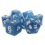 OLD SCHOOL DICE & ACCESSORIES SPARKLE TRANSLUCENT MIDNIGHT BLUE 7PC SET - OLD SCHOOL DICE