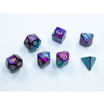 CHESSEX MINI GEMINI PURPLE-TEAL/GOLD 7-DIE SET - CHESSEX