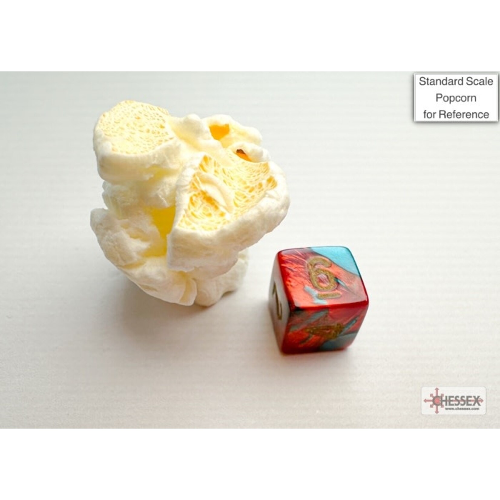 CHESSEX MINI GEMINI RED-TEAL/GOLD 7-DIE SET