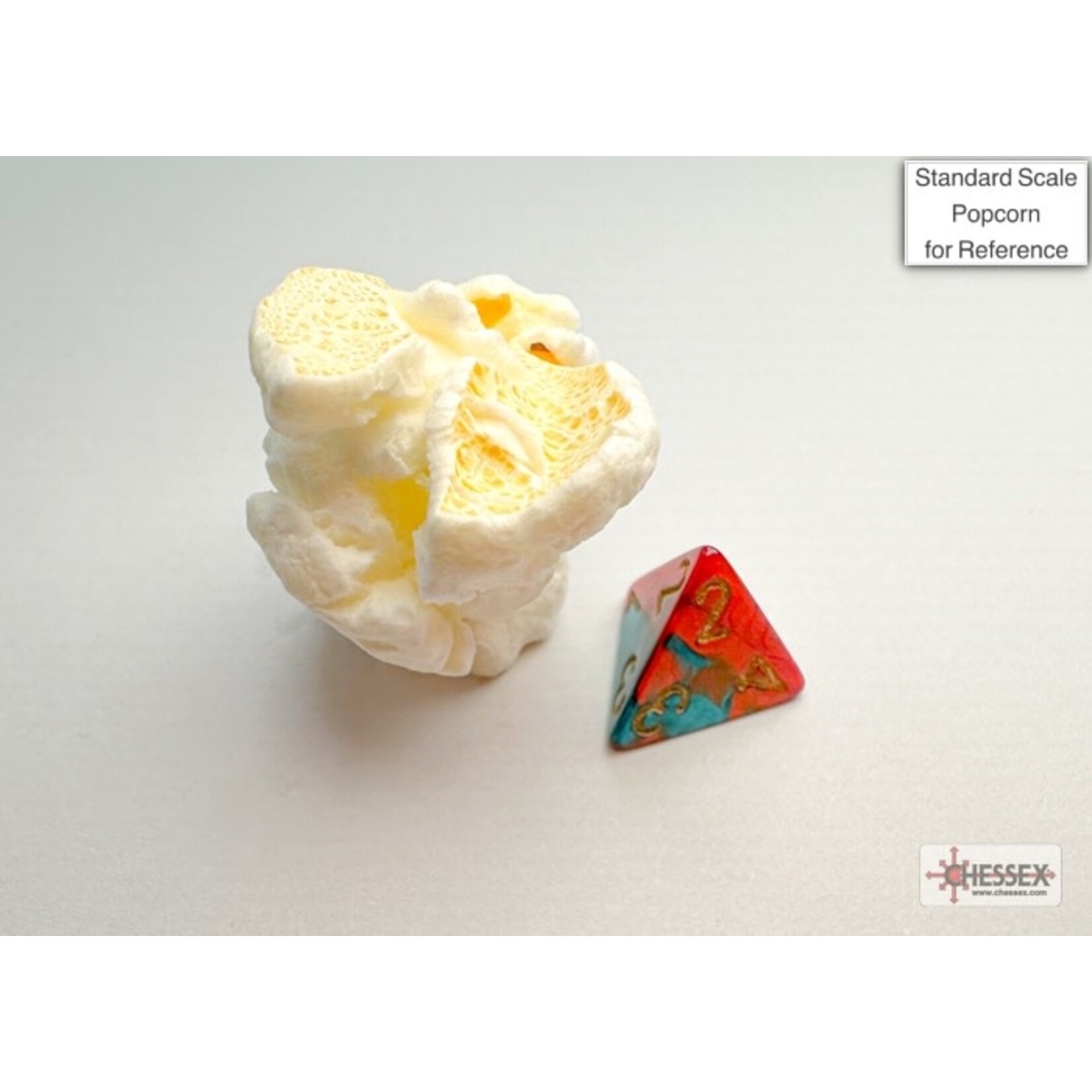 CHESSEX MINI GEMINI RED-TEAL/GOLD 7-DIE SET