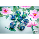 CHESSEX FESTIVE WATERLILY/ WHITE - 7-DIE POLYHEDRAL SET