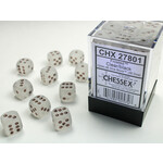 CHESSEX FROSTED CLEAR/BLACK 12mm d6 36-DIE SET
