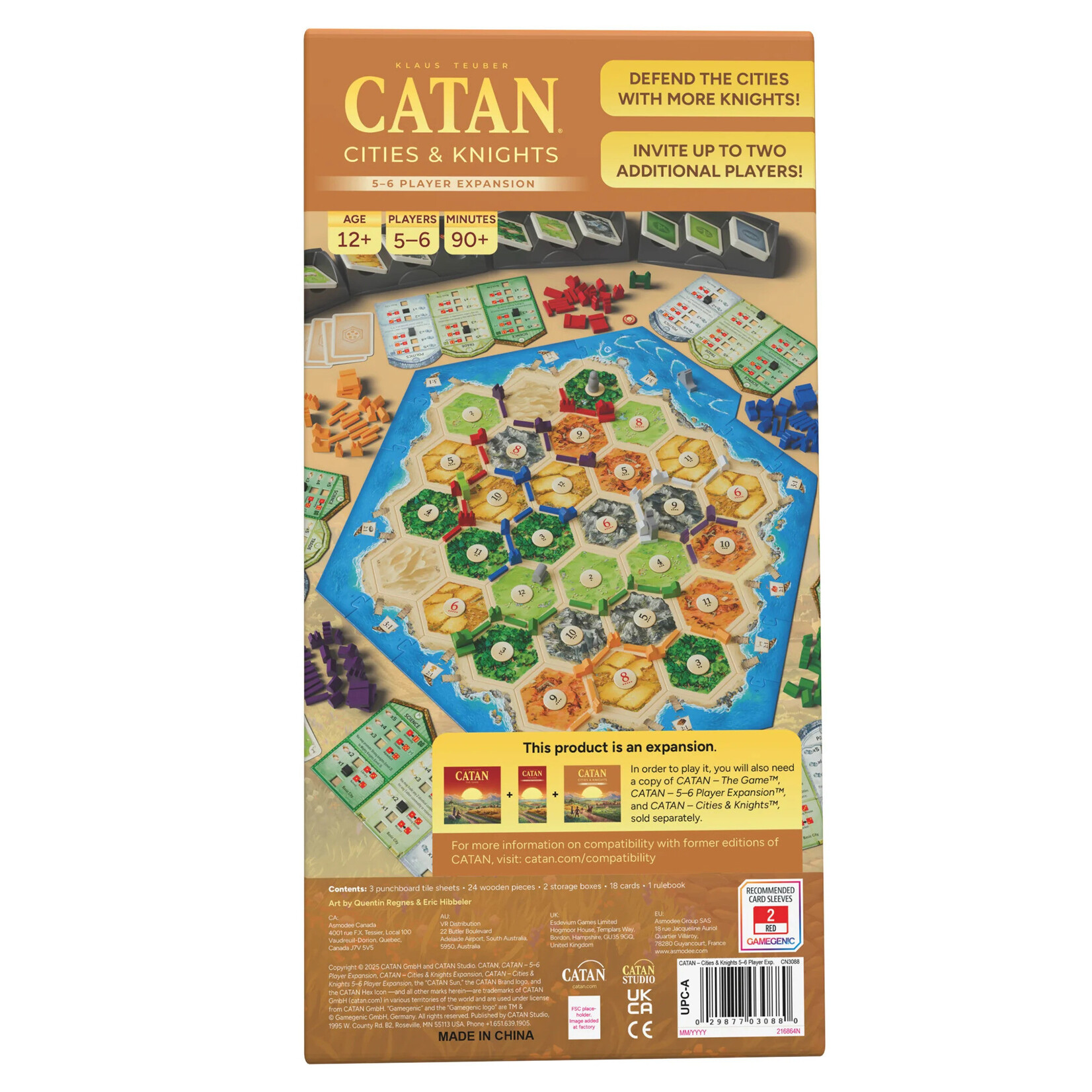 Catan CATAN 6TH ED 5-6 PLYR EXP: CITIES & KNIGHTS