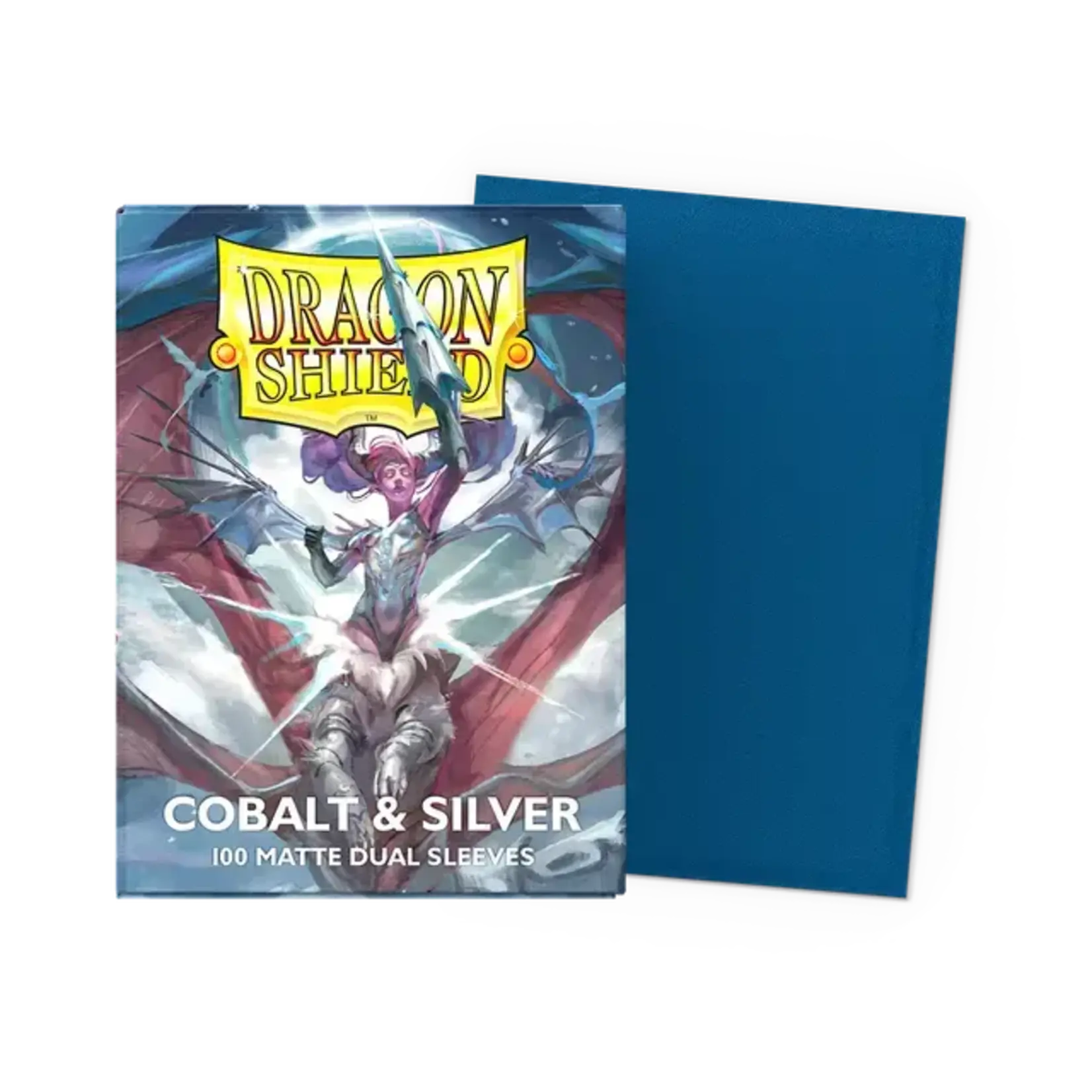 ARCANE TINMEN DUAL MATTE BLUE SILVER 25TH ANNIVERSARY 100CT DRAGON SHIELD