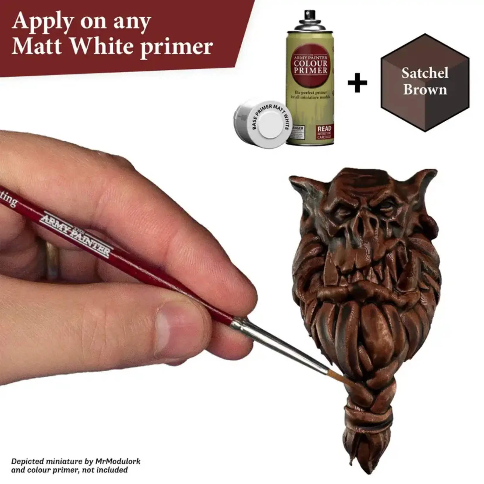 THE ARMY PAINTER SATCHEL BROWN - DARK REDDISH BROWN - 18mL / 0.6 fl. oz.