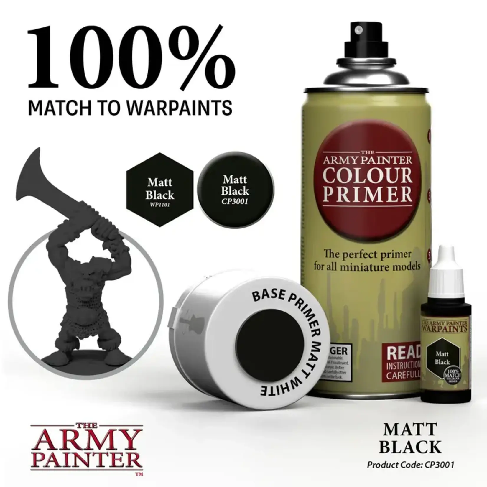 THE ARMY PAINTER MATT BLACK SPRAY PRIMER 400mL