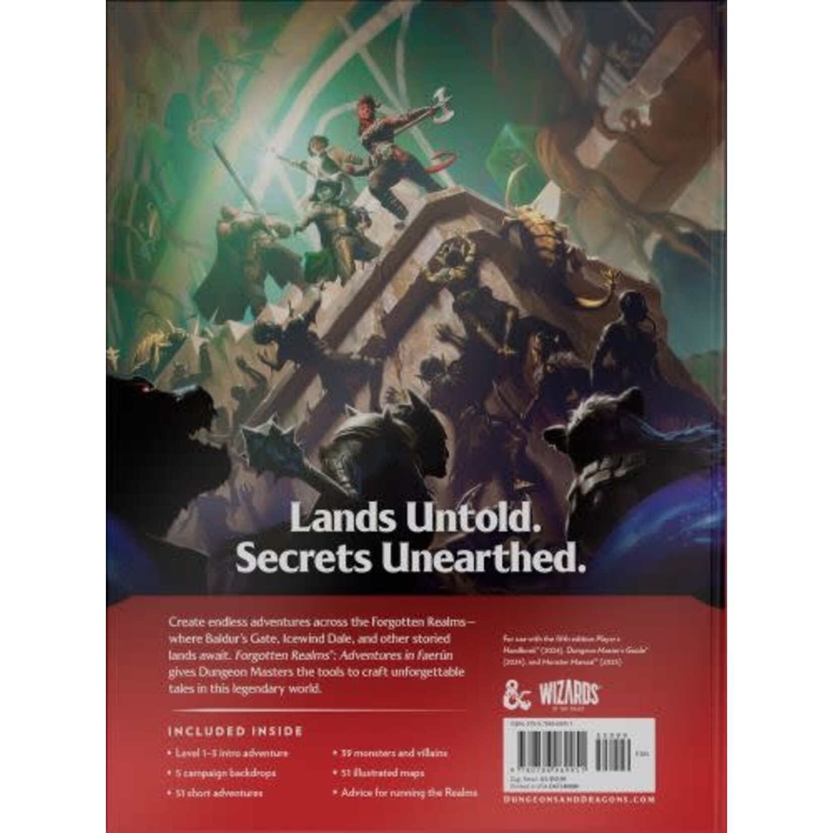 WIZARDS OF THE COAST ADVENTURES IN FAERUN D&D FORGOTTEN REALMS STD COVER