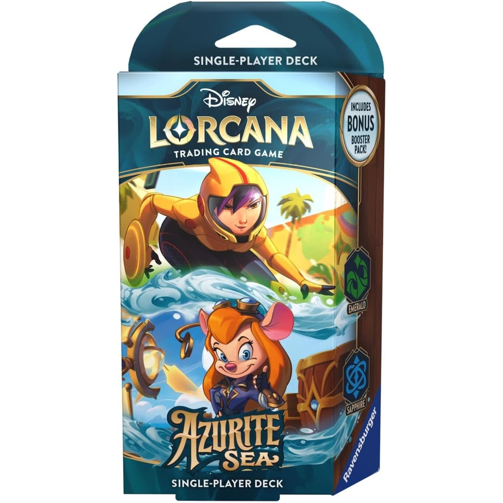 RAVENSBURGER AZURITE SEA - STARTER DECK - EMERALD & SAPPHIRE LORCANA S5