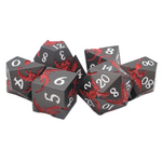OLD SCHOOL DICE & ACCESSORIES SOARING DRAGON RED W/ MATTE BLACK 7-DIE SET