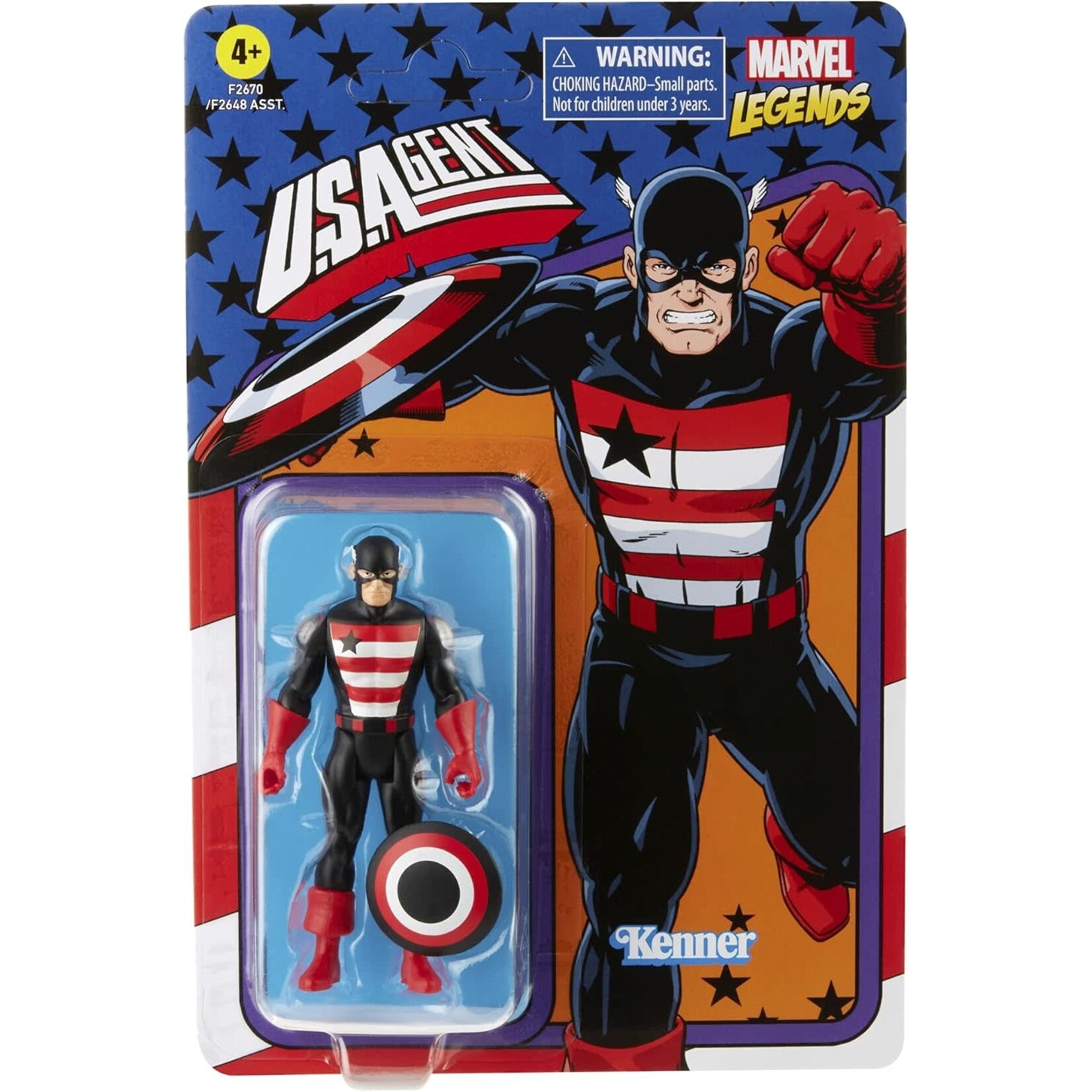 HASBRO U.S. AGENT 3.75" KENNER RETRO CARD