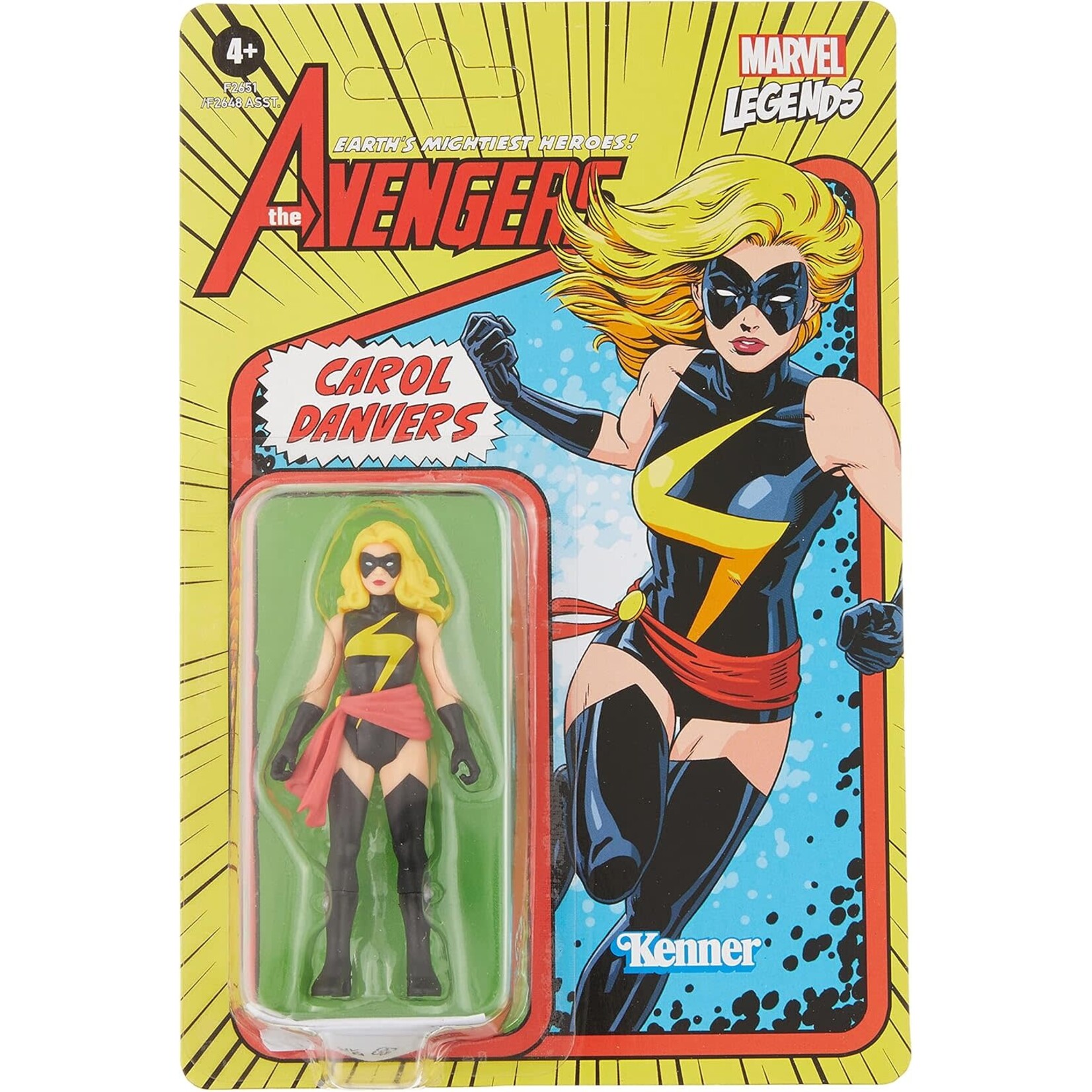 HASBRO CAROL DANVERS 3.75 KENNER RETRO CARD