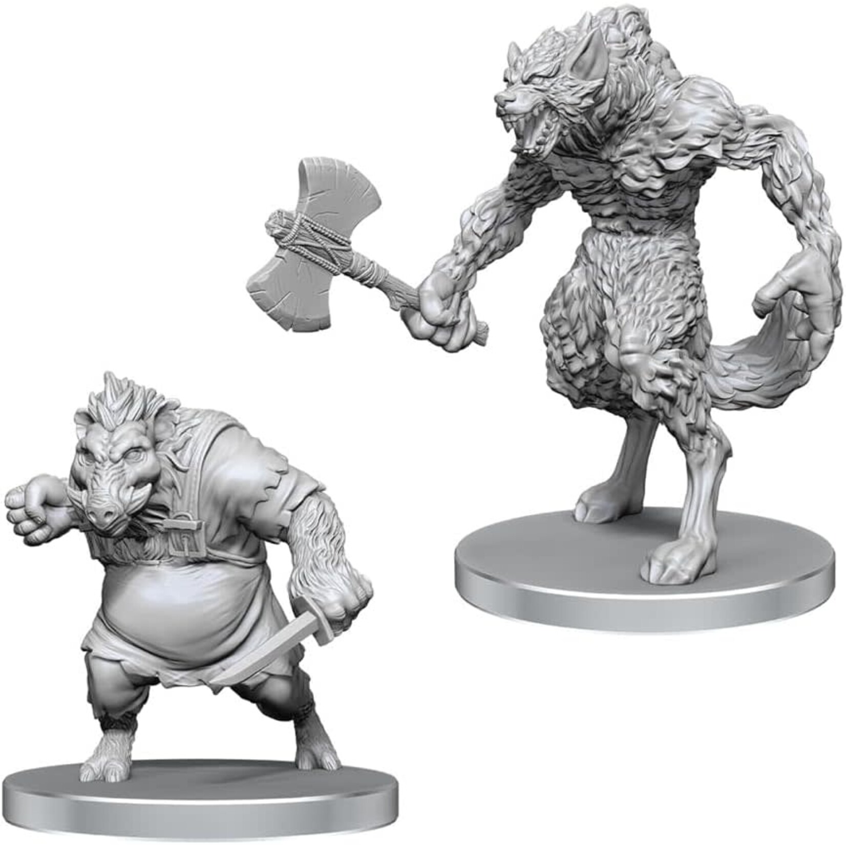 WIZKIDS/NECA WEREWOLF & WEREBOAR - UNPAINTED WAVE 26