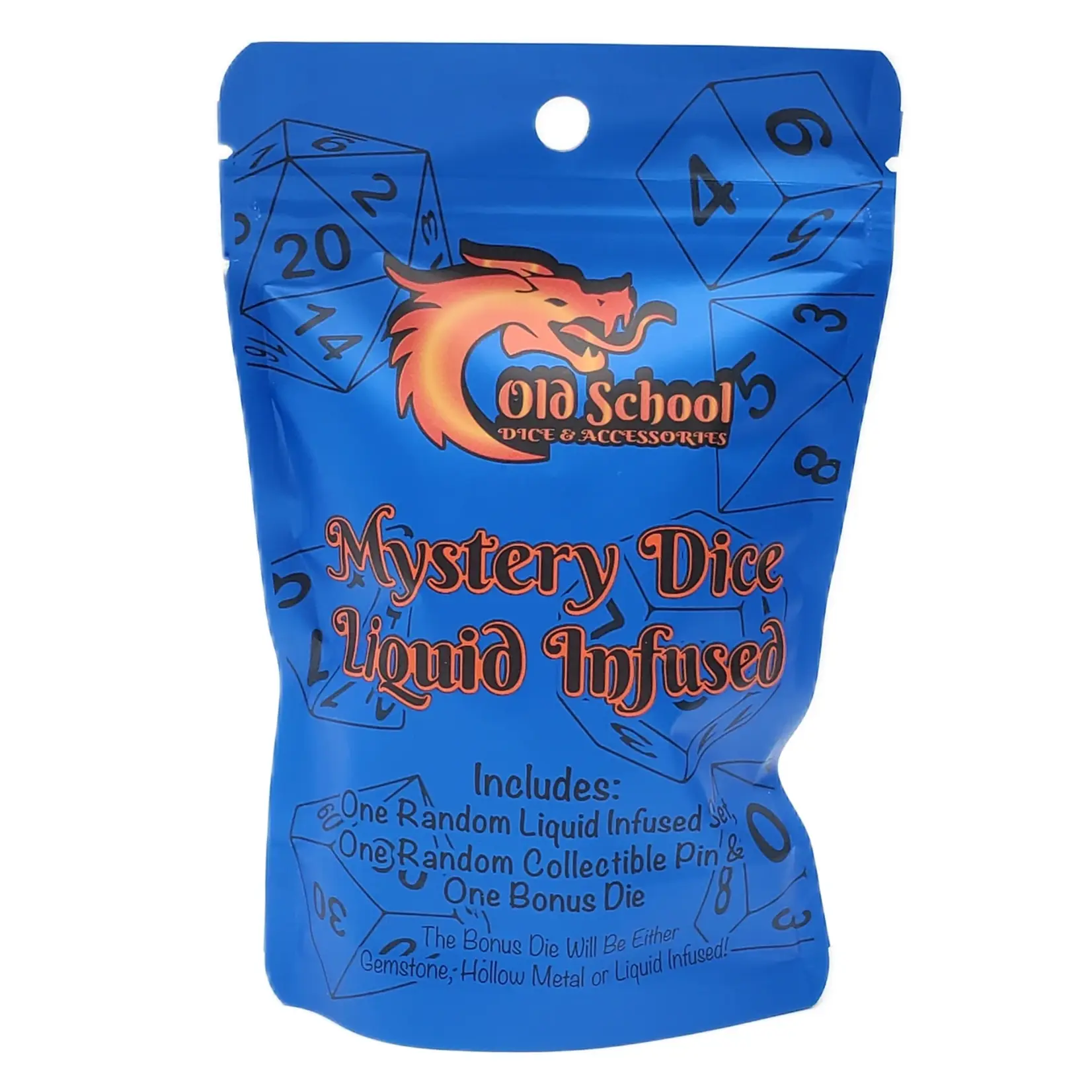 OLD SCHOOL DICE & ACCESSORIES MYSTERY DICE LIQUID INFUSED W/BONUS