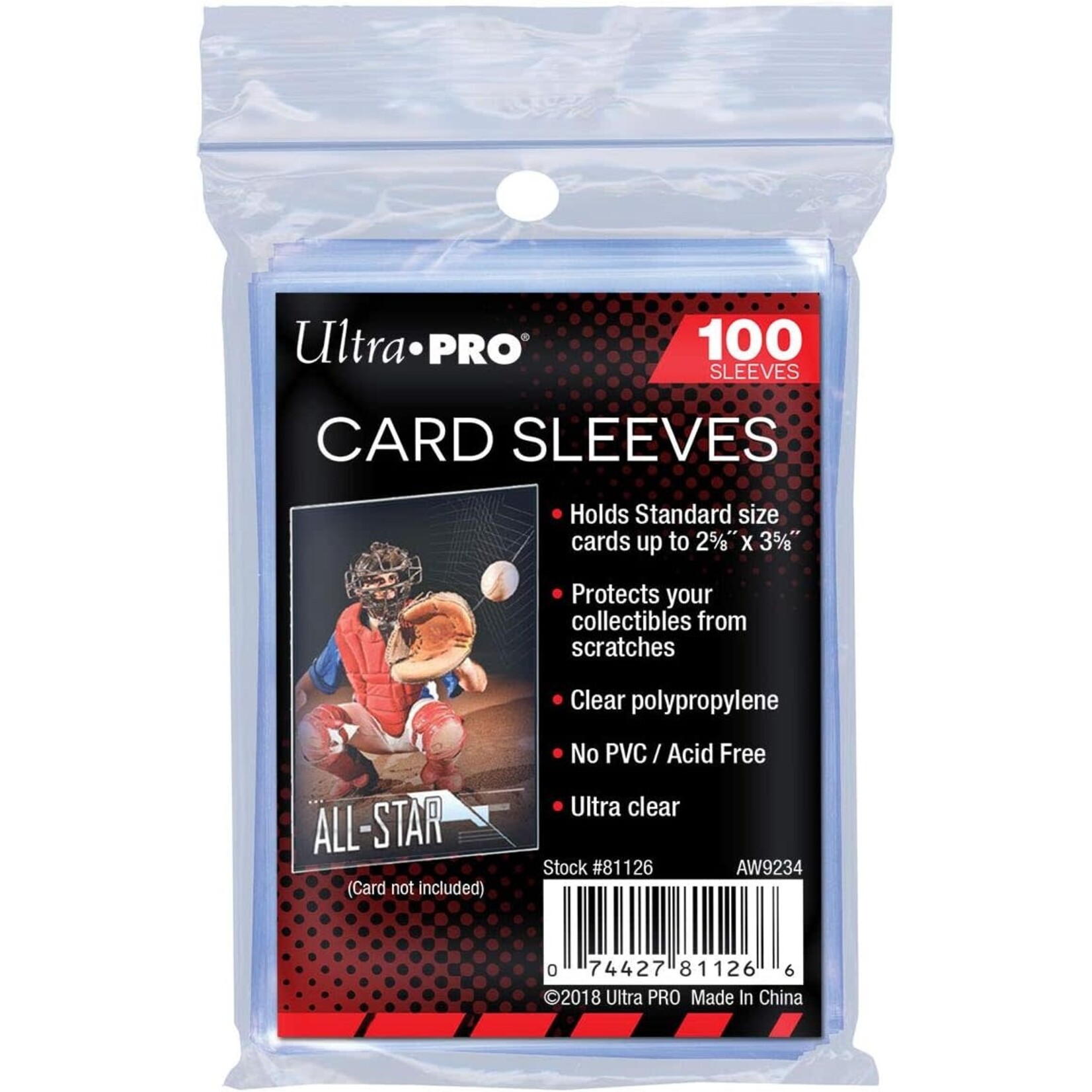 ULTRA PRO ULTRAPRO 2 5/8 X 3 5/8 CARD SOTF SLEEVES CLEAR