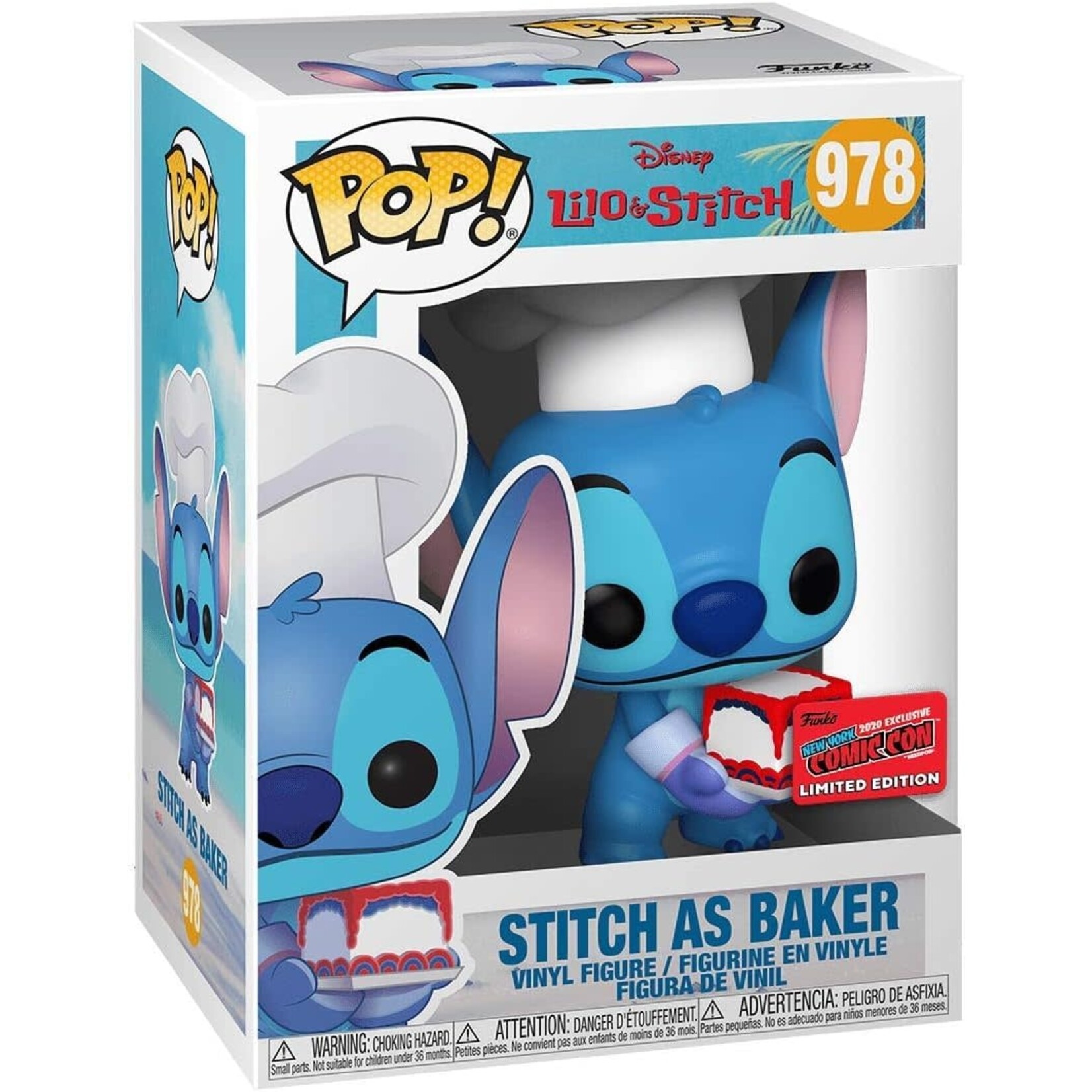 FUNKO STITCH AS BAKER 978 COMIC CON 2020