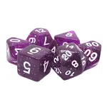 OLD SCHOOL DICE & ACCESSORIES SPARKLE TRANSLUCENT PURPLE 7PC SET
