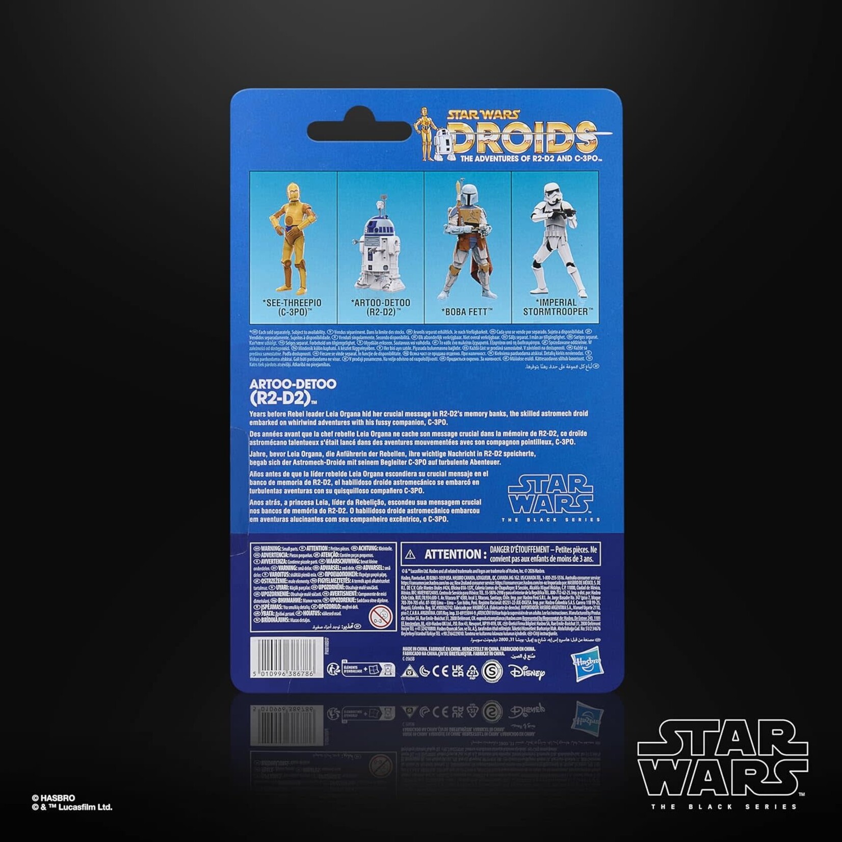 HASBRO ARTOO DETOO R2-D2 DROIDS RETRO CARD
