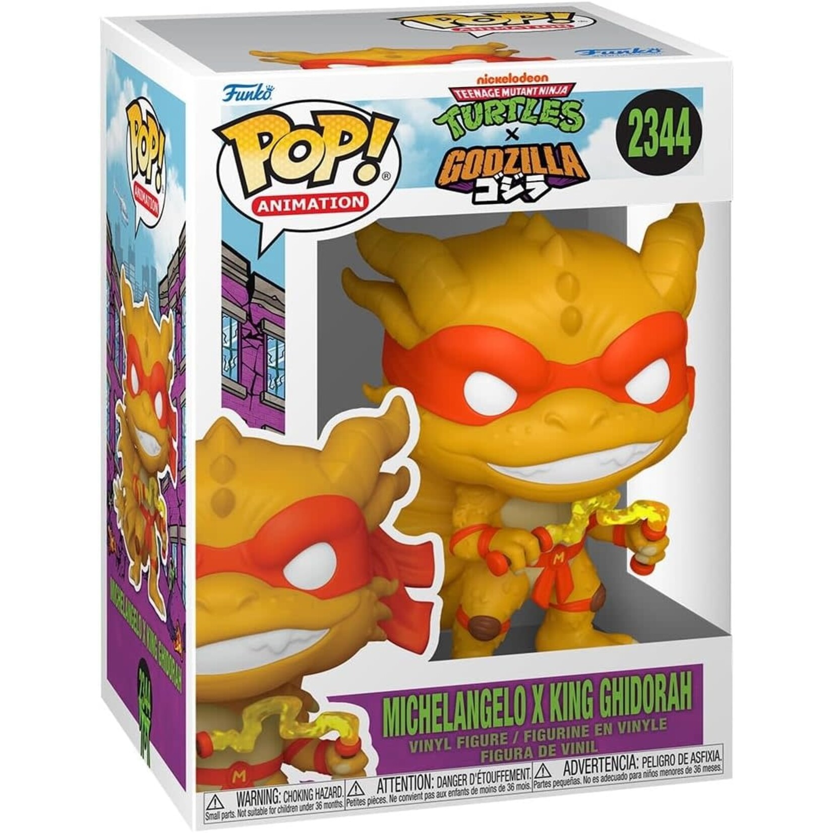 FUNKO MICHELANGELO X KING GHIDORAH TMNT X GODZILLA 2344