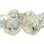 OLD SCHOOL DICE & ACCESSORIES ANIMAL KINGDOM BABY SEAL LT BLUE 7-DIE SET - OLD SCHOOL DICE