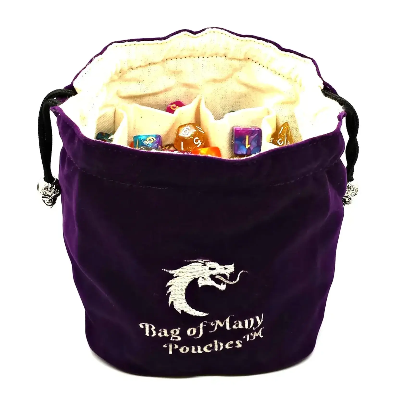 OLD SCHOOL DICE & ACCESSORIES BAG OF MANY POUCHES - PURPLE