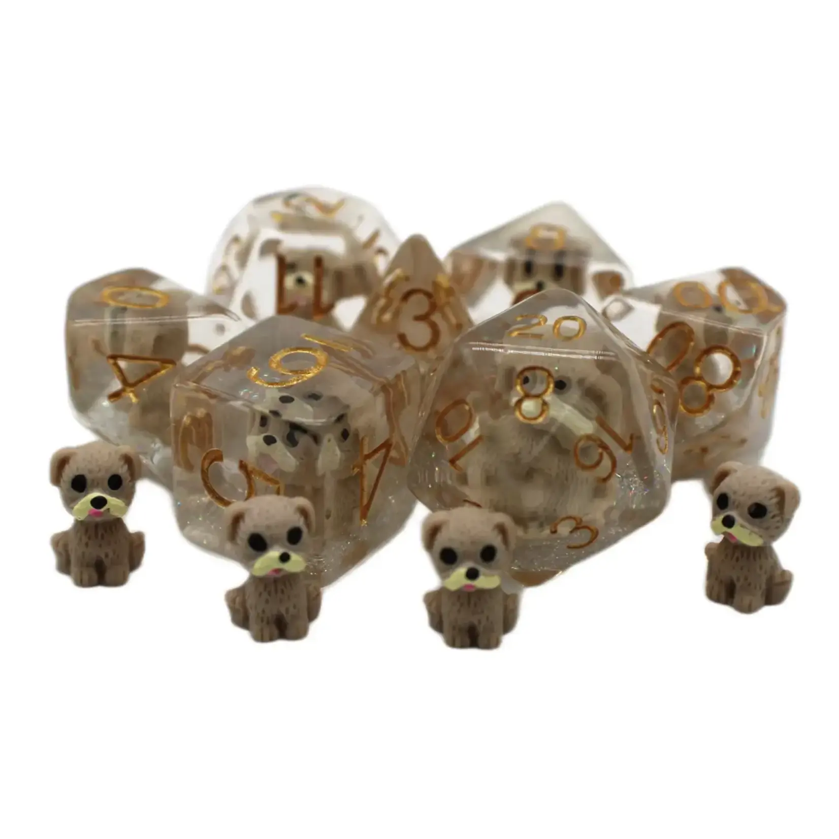 OLD SCHOOL DICE & ACCESSORIES ANIMAL KINGDOM PUPPY DOG 7PC SET