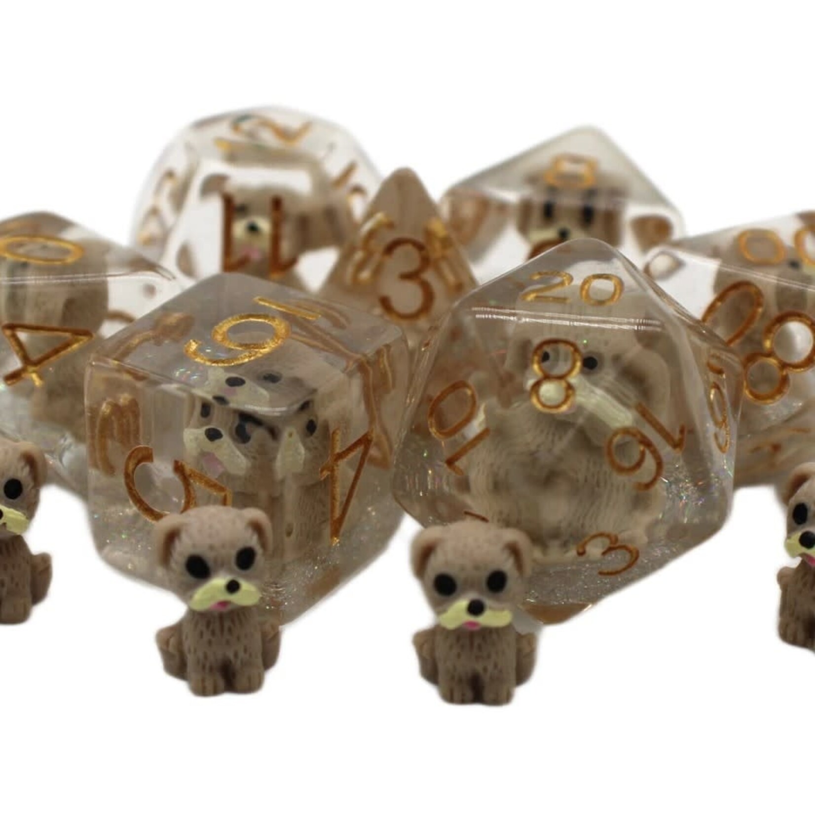 OLD SCHOOL DICE & ACCESSORIES ANIMAL KINGDOM PUPPY DOG 7PC SET