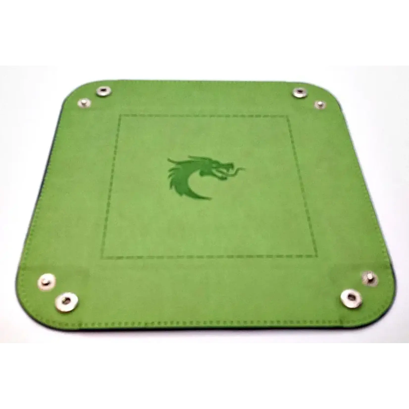 OLD SCHOOL DICE & ACCESSORIES ROLLING TRAY SQUARE GREEN W/ BLUE