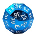 OLD SCHOOL DICE & ACCESSORIES METAL D40 SPINDOWN ELECTRIC BLUE