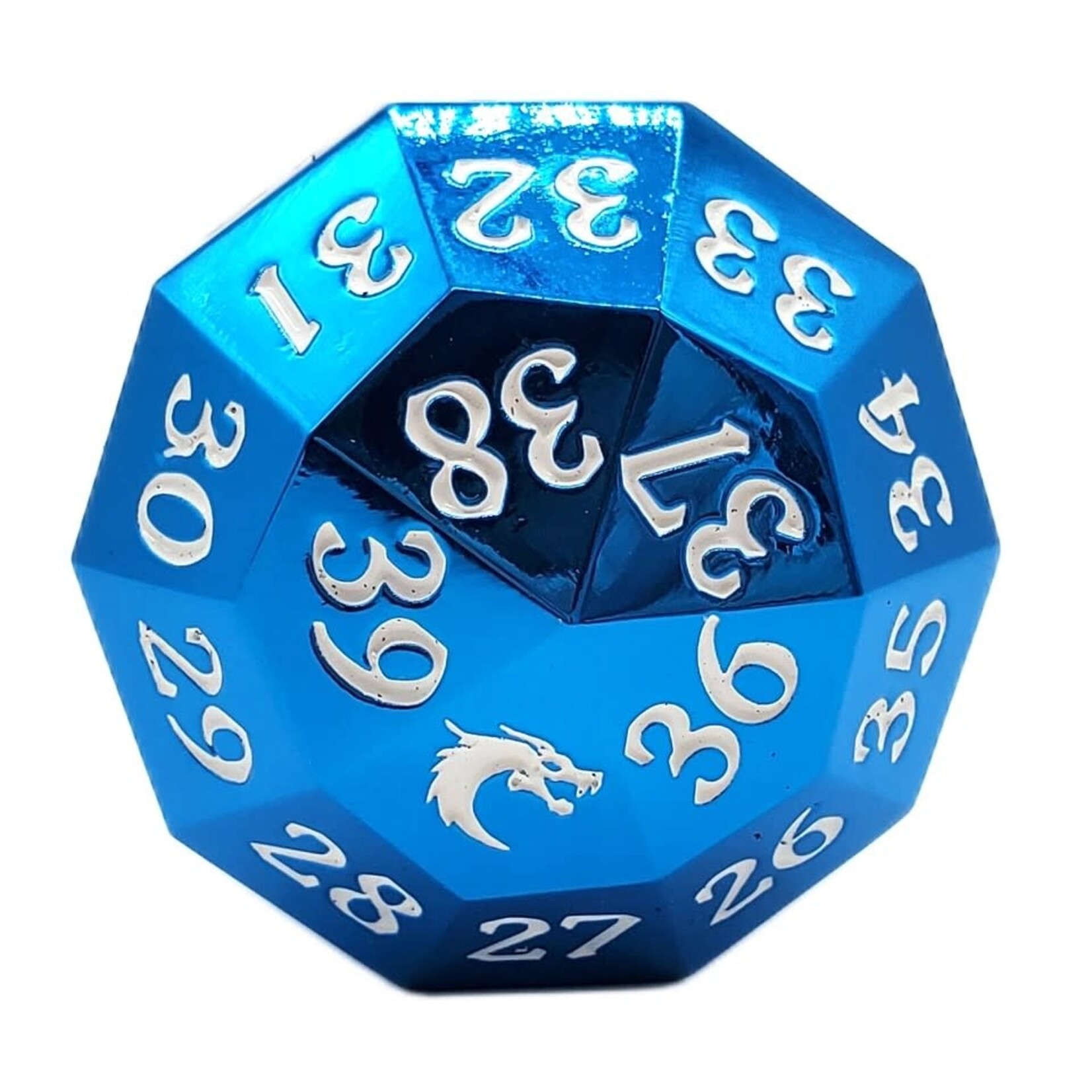 OLD SCHOOL DICE & ACCESSORIES METAL D40 SPINDOWN ELECTRIC BLUE