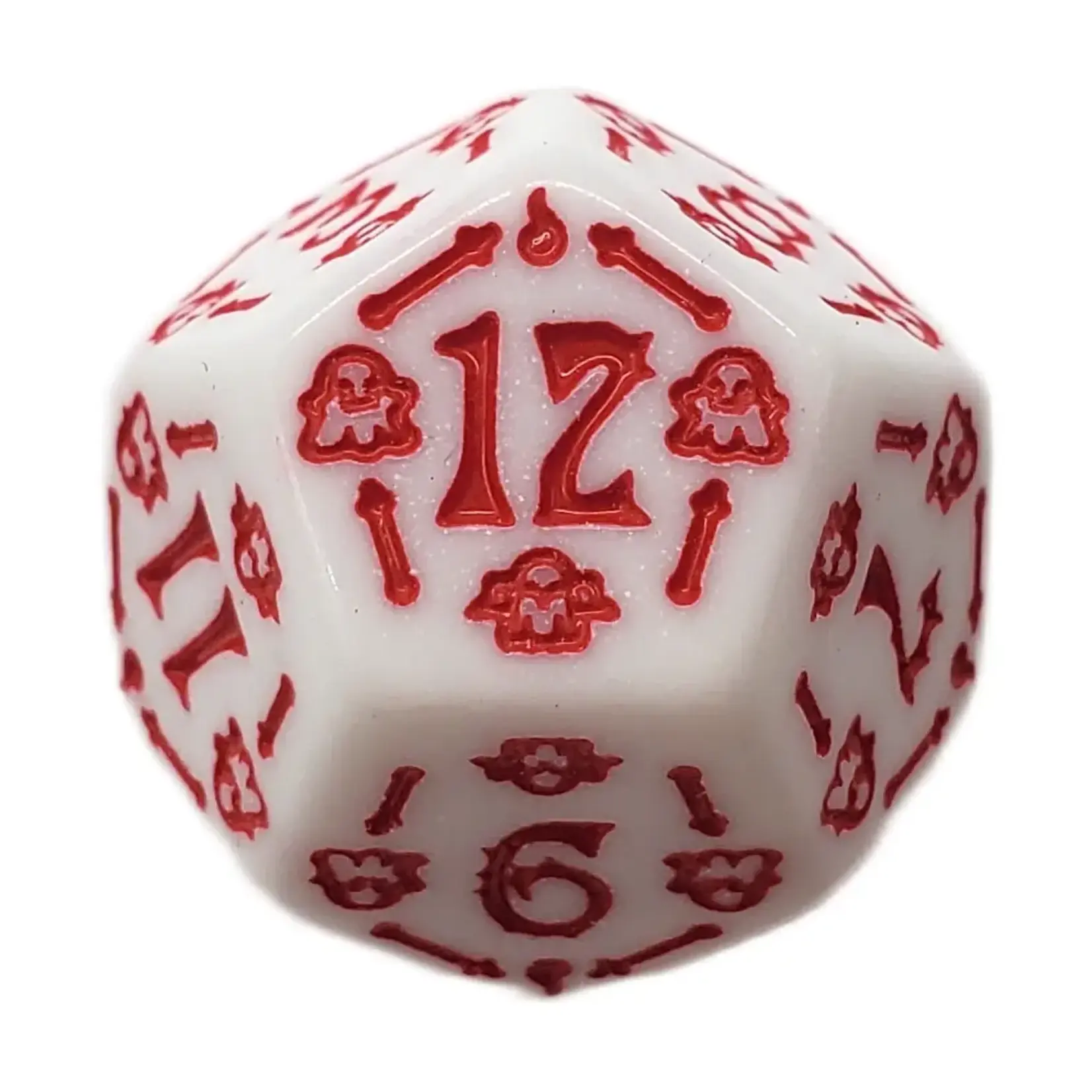 OLD SCHOOL DICE & ACCESSORIES RUNE DICE ALL HALLOWS EVE WHITE RED 7PC SET