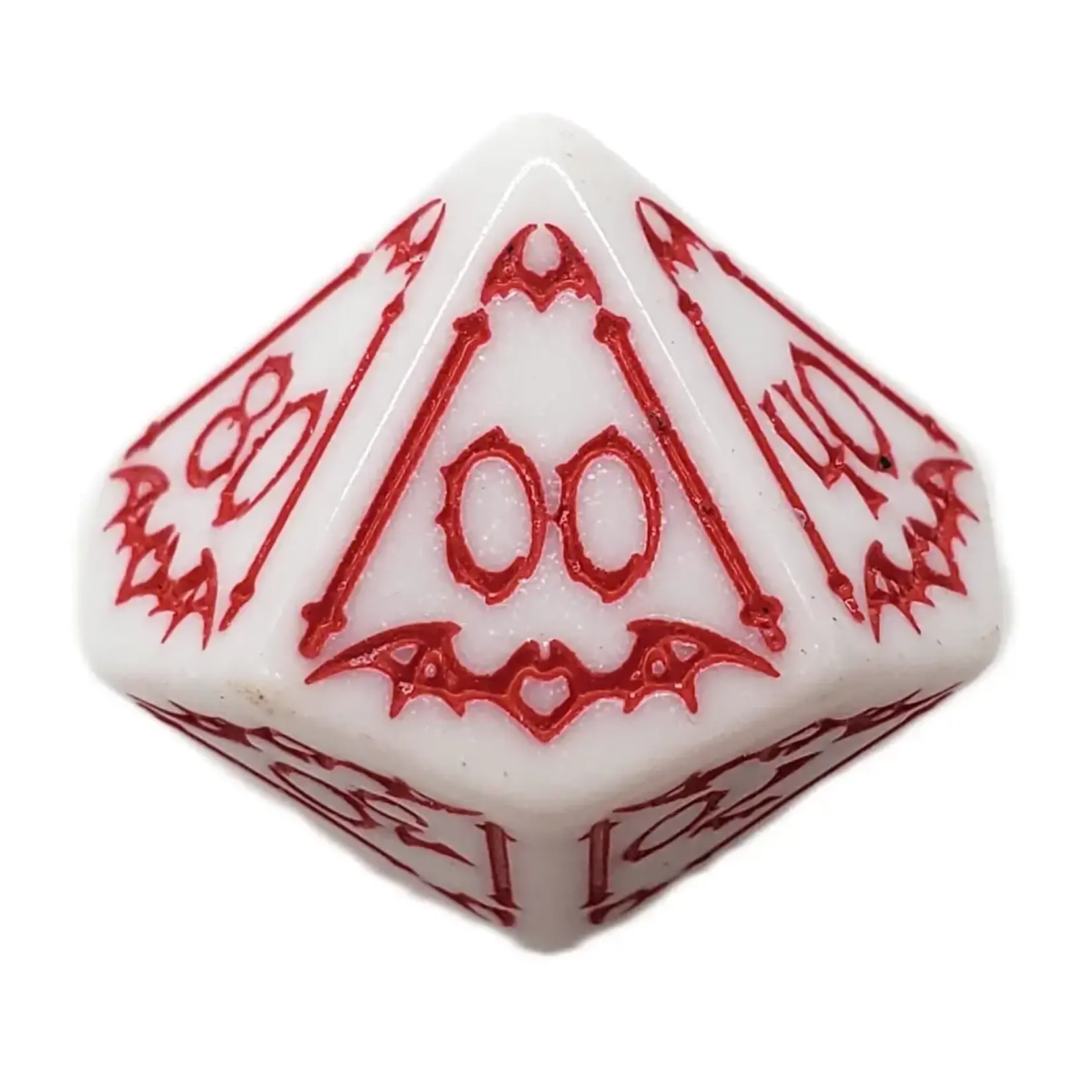 OLD SCHOOL DICE & ACCESSORIES RUNE DICE ALL HALLOWS EVE WHITE RED 7PC SET