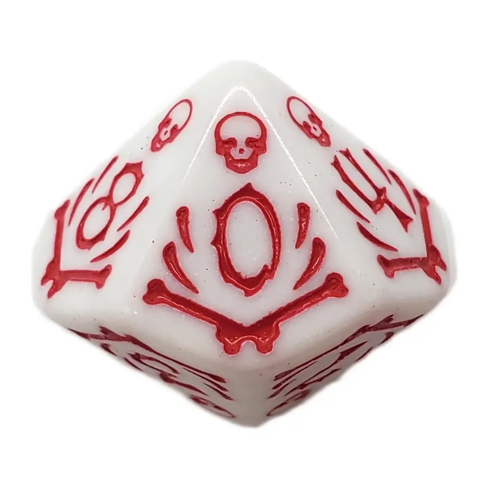 OLD SCHOOL DICE & ACCESSORIES RUNE DICE ALL HALLOWS EVE WHITE RED 7PC SET