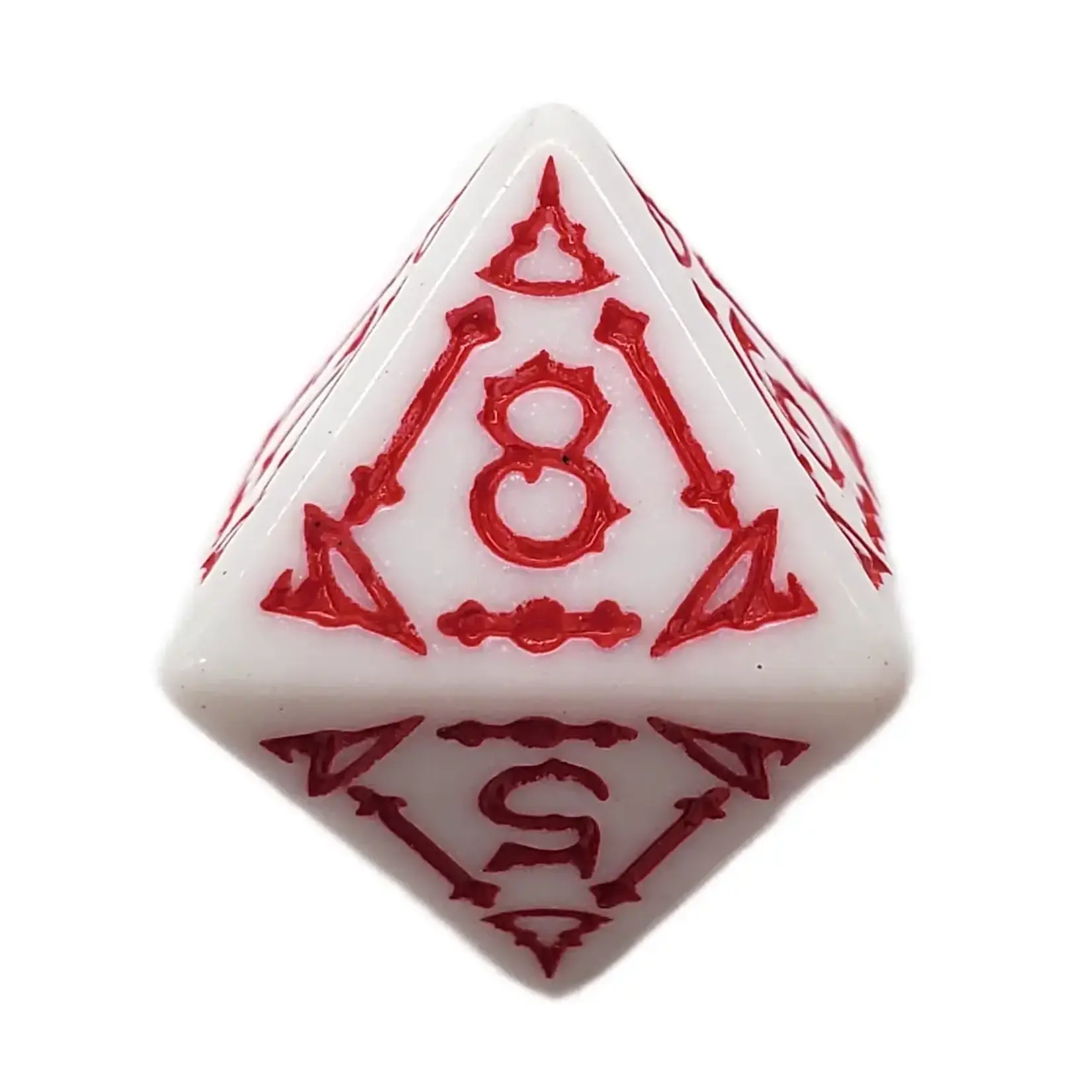 OLD SCHOOL DICE & ACCESSORIES RUNE DICE ALL HALLOWS EVE WHITE RED 7PC SET