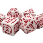OLD SCHOOL DICE & ACCESSORIES RUNE DICE ALL HALLOWS EVE WHITE RED 7PC SET