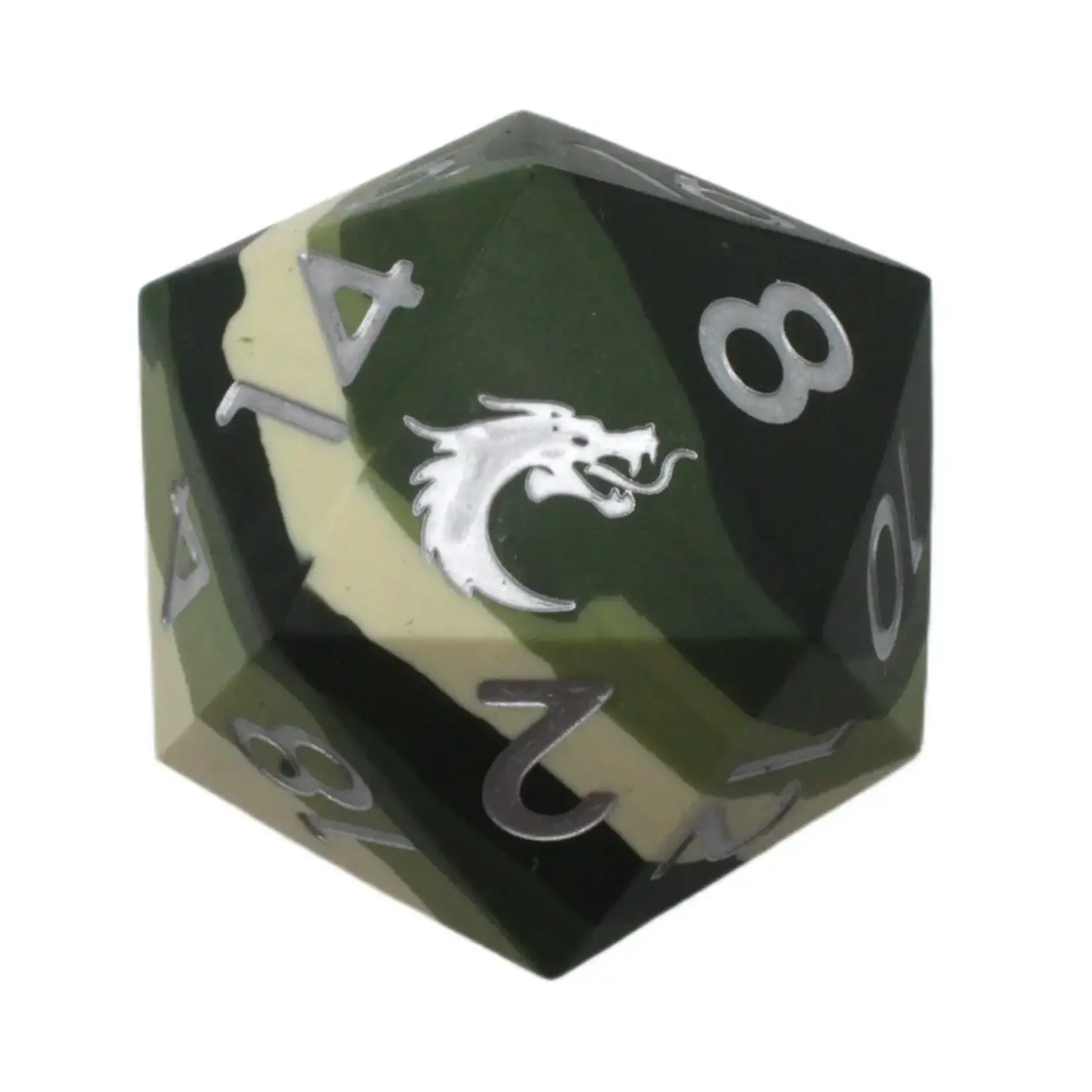 OLD SCHOOL DICE & ACCESSORIES SILICONE CAMOUFLAGE 50mm d20