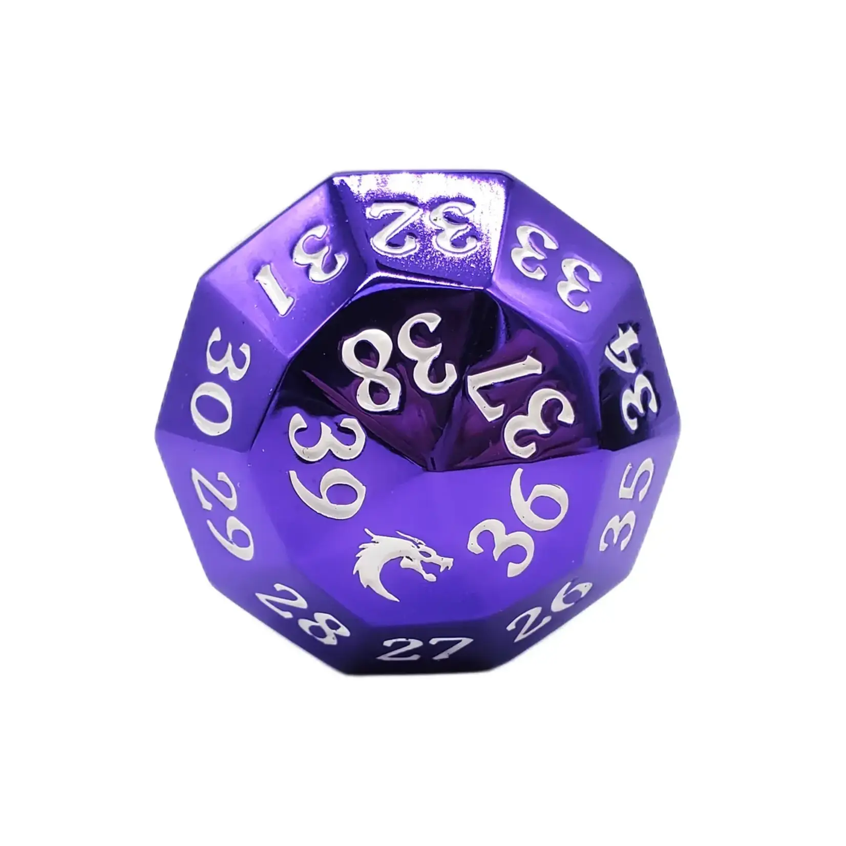 OLD SCHOOL DICE & ACCESSORIES METAL D40 SPINDOWN ELECTRIC PURPLE