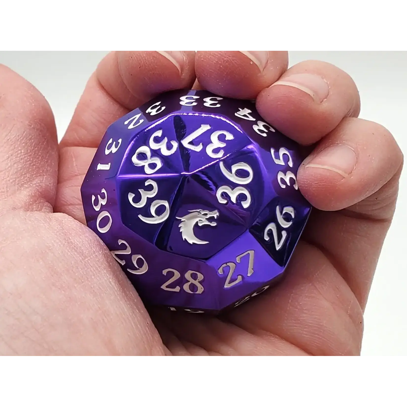 OLD SCHOOL DICE & ACCESSORIES METAL D40 SPINDOWN ELECTRIC PURPLE