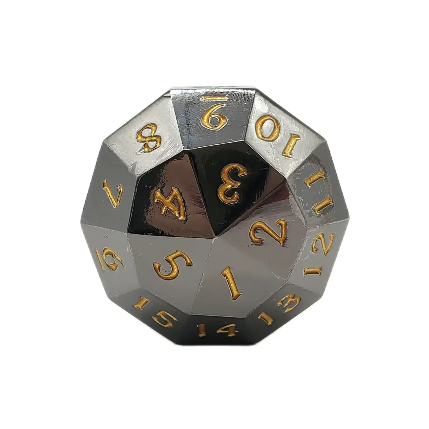 OLD SCHOOL DICE & ACCESSORIES METAL D40 SPINDOWN ELECTRIC BLACK