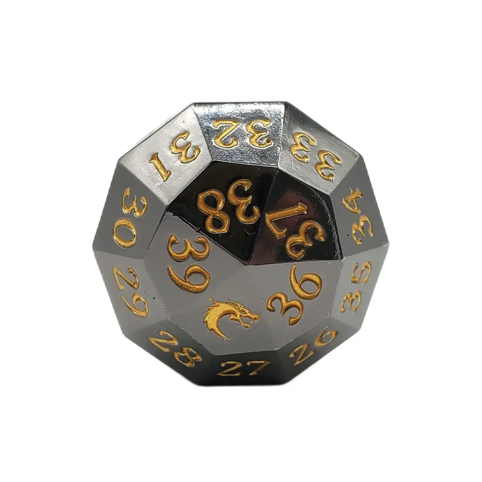 OLD SCHOOL DICE & ACCESSORIES METAL D40 SPINDOWN ELECTRIC BLACK