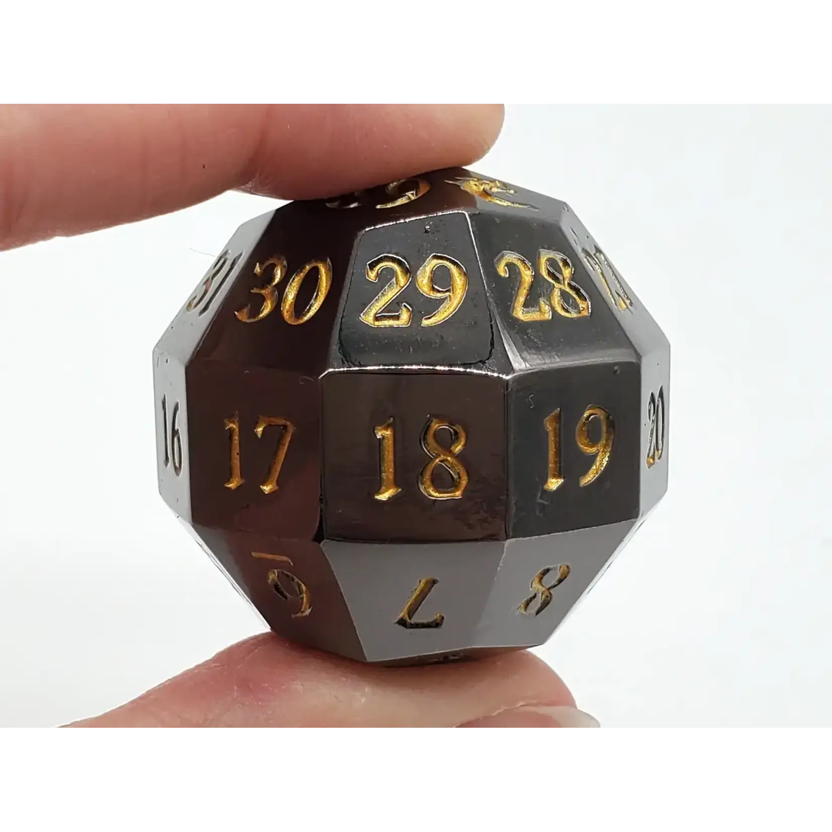 OLD SCHOOL DICE & ACCESSORIES METAL D40 SPINDOWN ELECTRIC BLACK