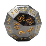 OLD SCHOOL DICE & ACCESSORIES METAL D40 SPINDOWN ELECTRIC BLACK