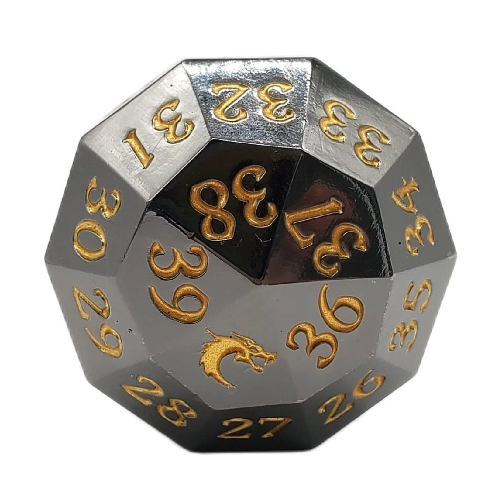 OLD SCHOOL DICE & ACCESSORIES METAL D40 SPINDOWN ELECTRIC BLACK