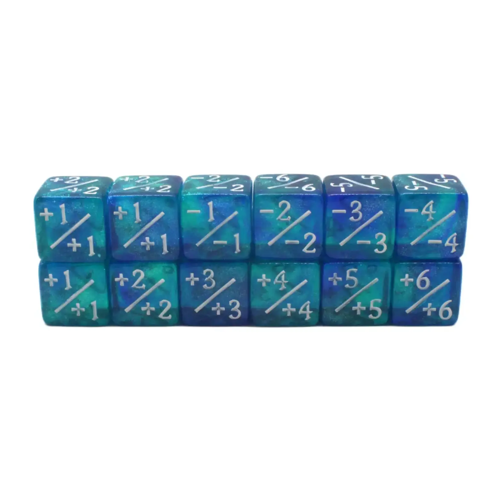 OLD SCHOOL DICE & ACCESSORIES GALAXY DEEP SPACE +/- COUNTER DICE 12CT SET