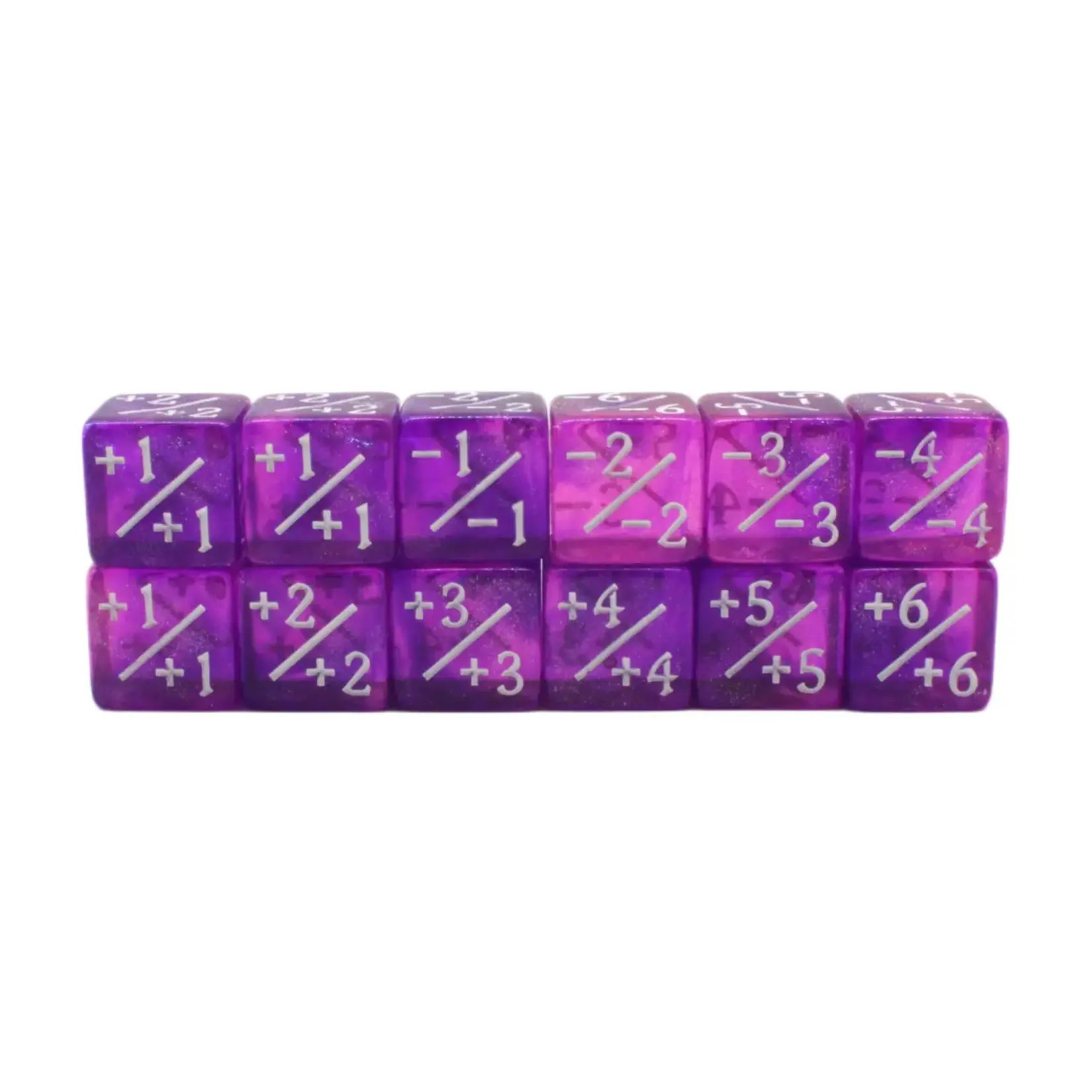 OLD SCHOOL DICE & ACCESSORIES GALAXY MAJESTIC COSMOS +/- COUNTER DICE 12CT SET